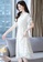 Halo beige Floral Printed Chiffon Dress 819B2AAF073880GS_5