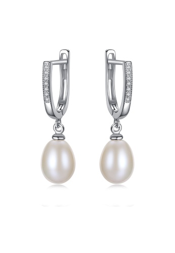 SUNRAIS silver Premium pearl silver drop earrings 195B4ACE3DD56EGS_1