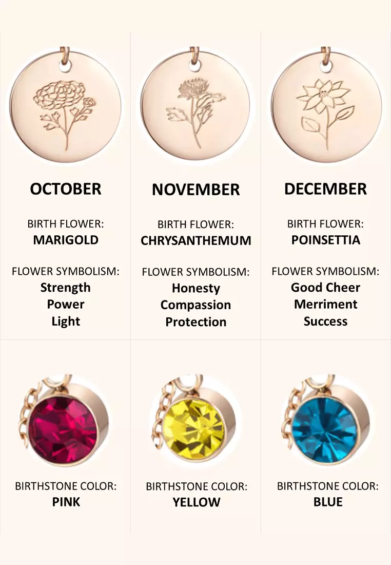 October birth deals flower necklace