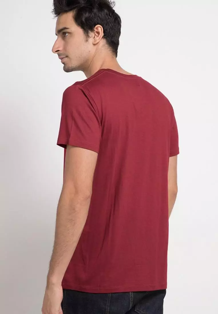 MTD59D modern Td front logo mr T-shirt Maroon