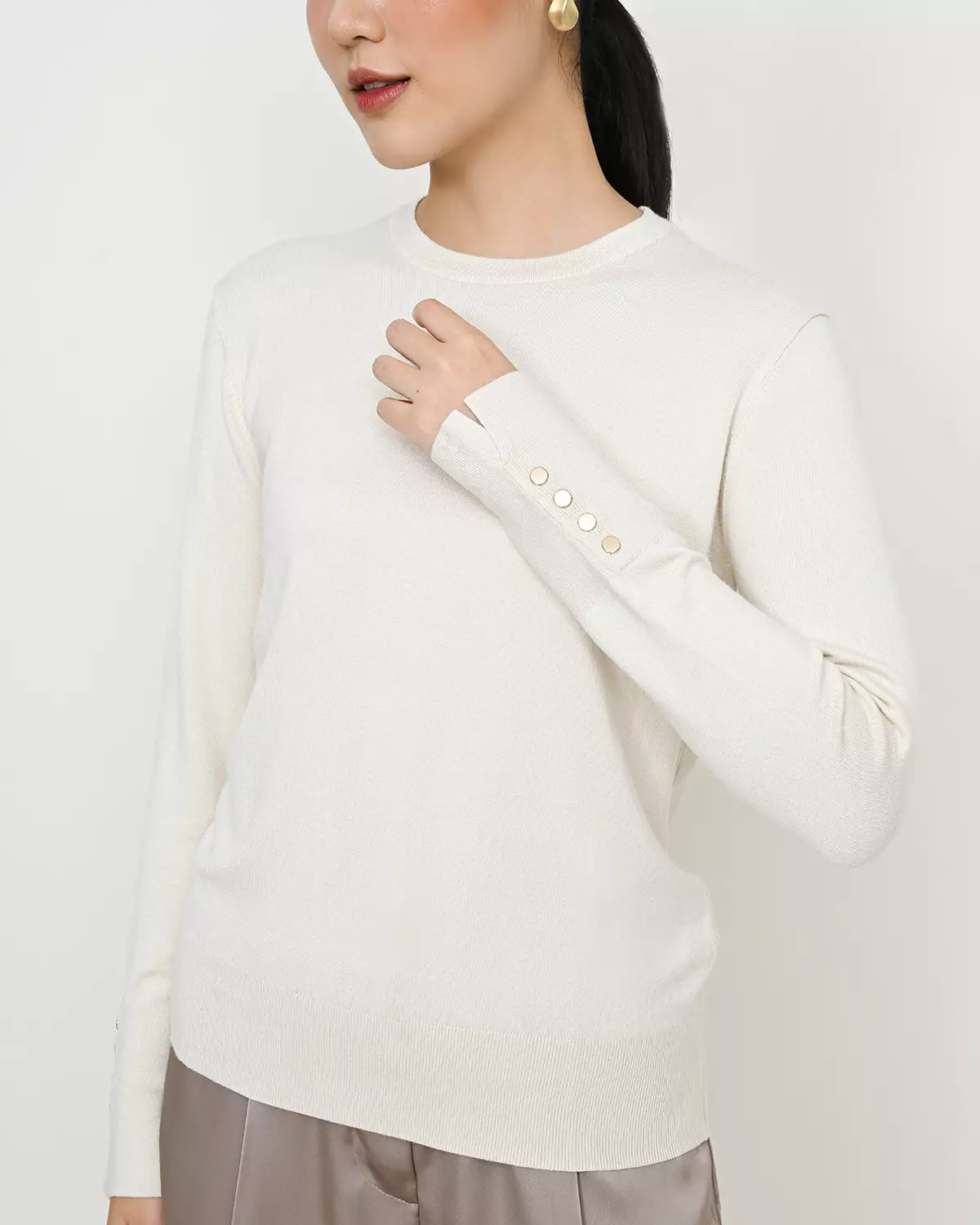 Geulis.id GEMMI SWEATER - Beige