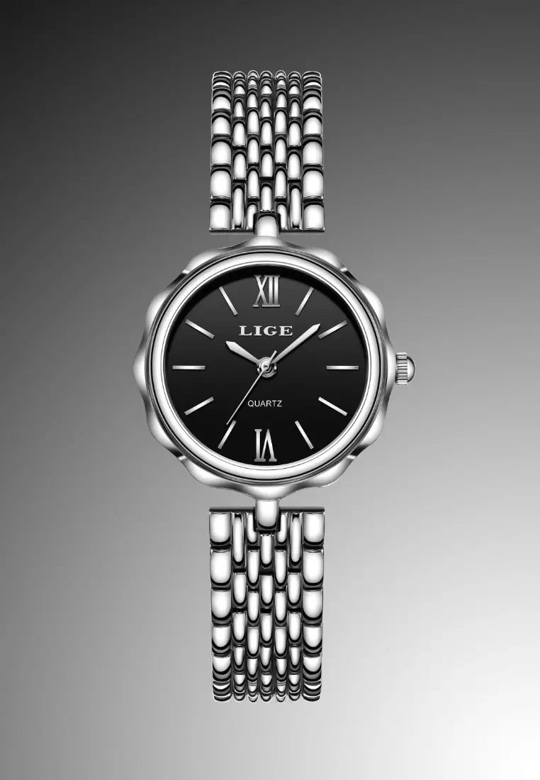 Ladies Stainless Steel Quartz Watch, Stainless Steel Bracelet