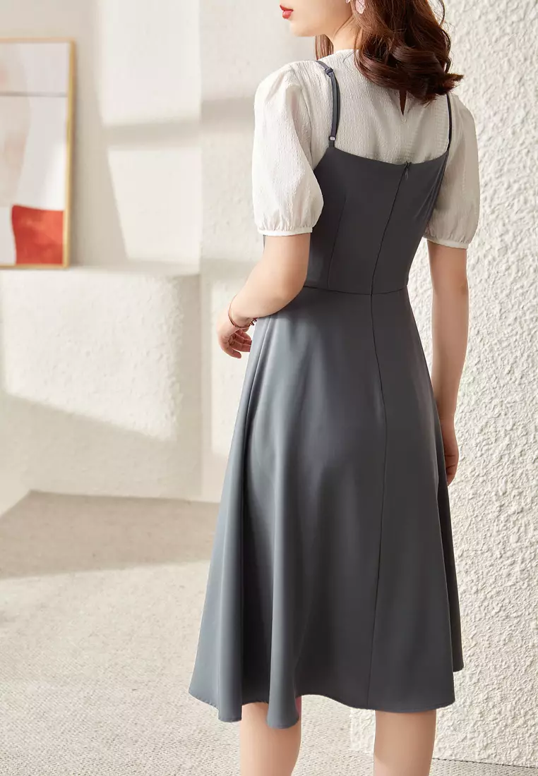 Long suspender clearance dress