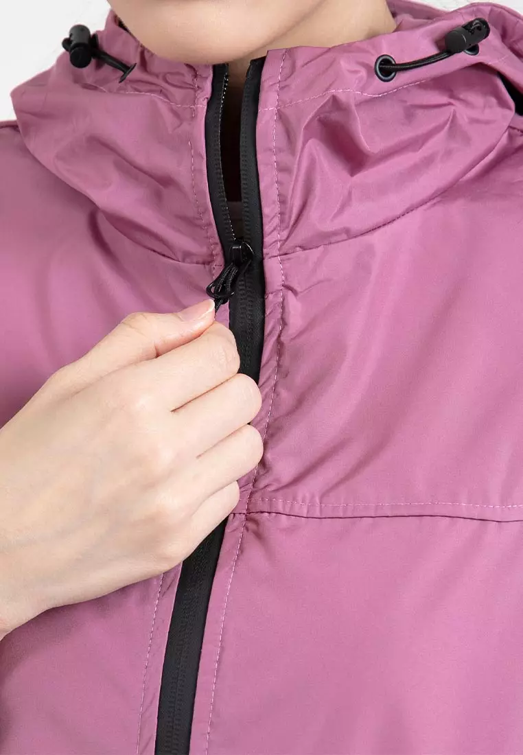 Forest Ladies Premium Windbreaker Women Trekking Biker Jacket Jogging Running Hoodie Waterproof Jacket - 830118-54Pink