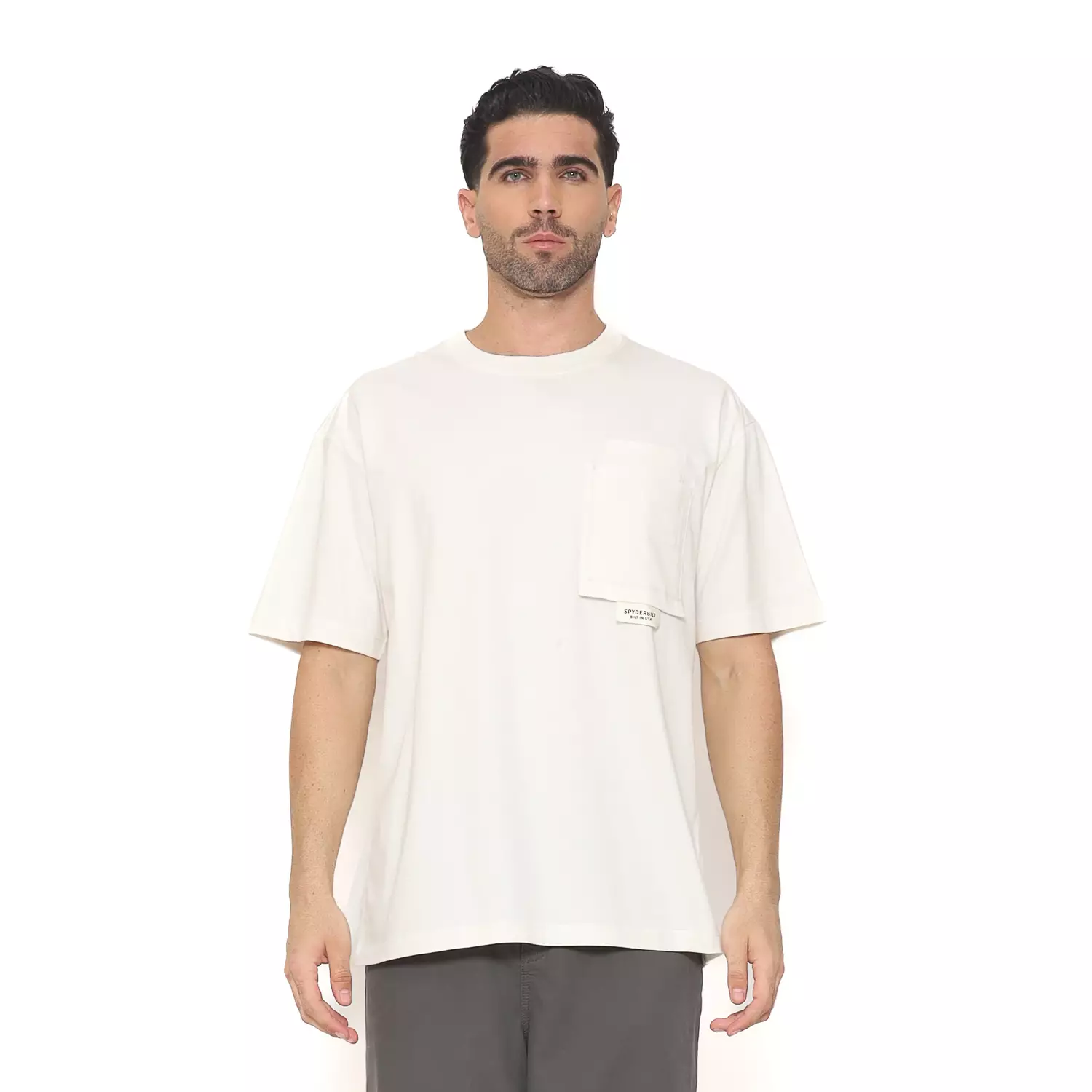 Spyderbilt Kaos Lengan Pendek Tevic Oversize Men Tee Off White Planet Surf