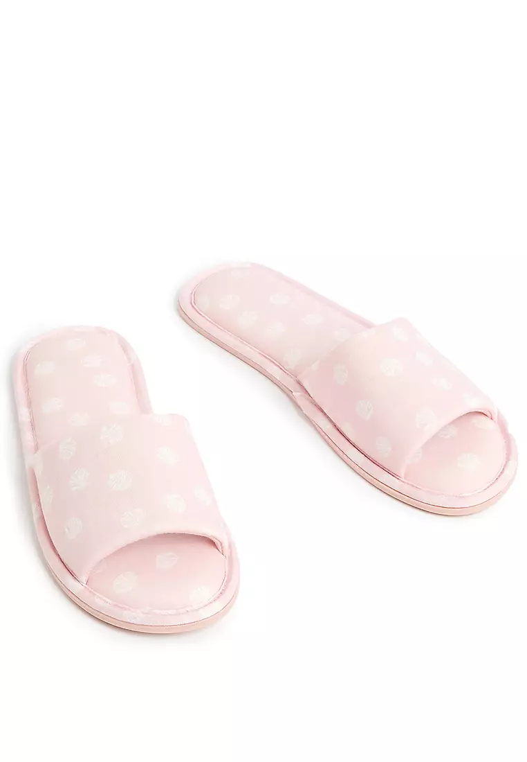 Jual Marks Spencer Polka Dot Open Toe Mule Slippers Original