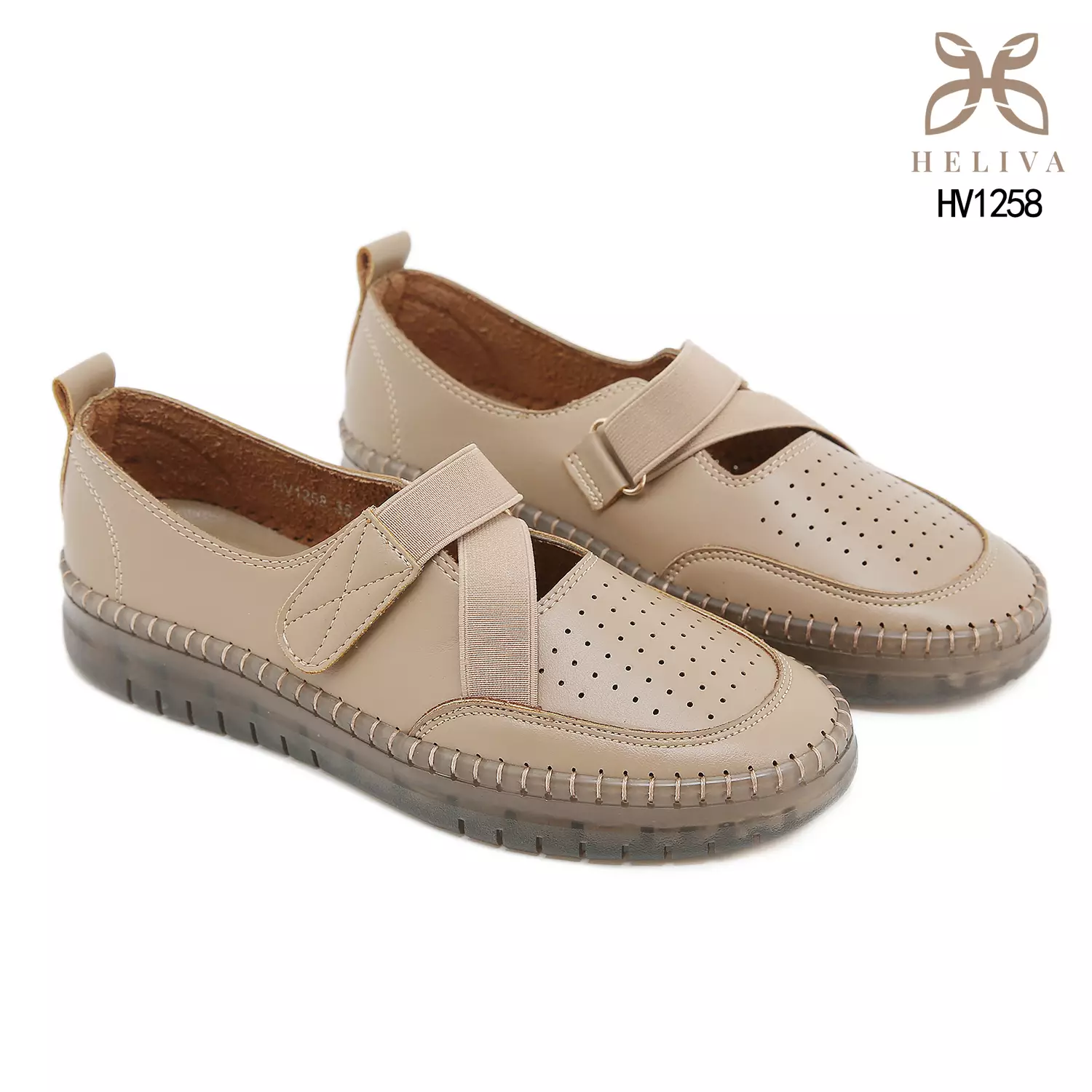 Heliva Avenna Slip-On Flats with Elastic Cross Straps HV1258
