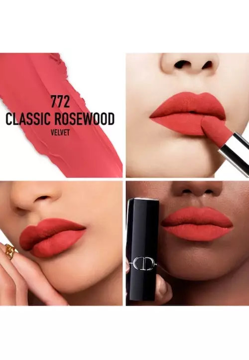 Dior Rouge Lipstick 772 Classic Rosewood Velvet Finish