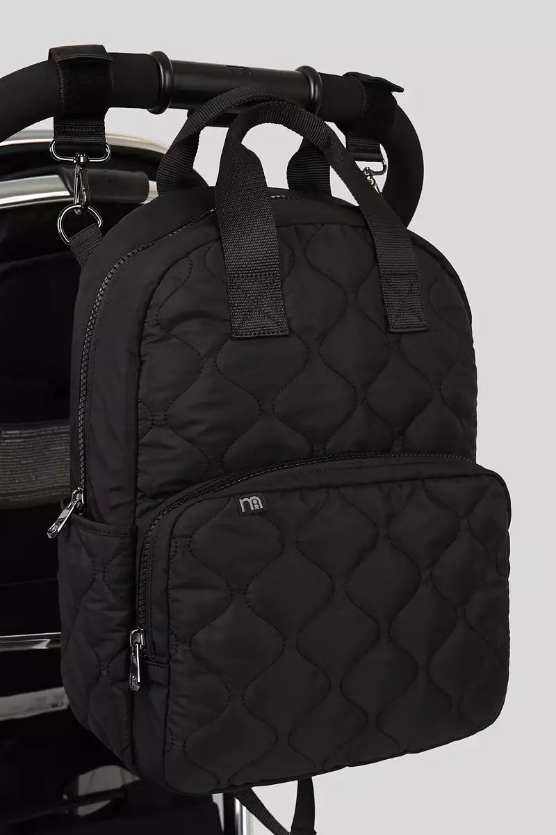 Mothercare Black Quilted Backpack Changing Bag -  Tas Travel Perlengkapan Popok Bayi