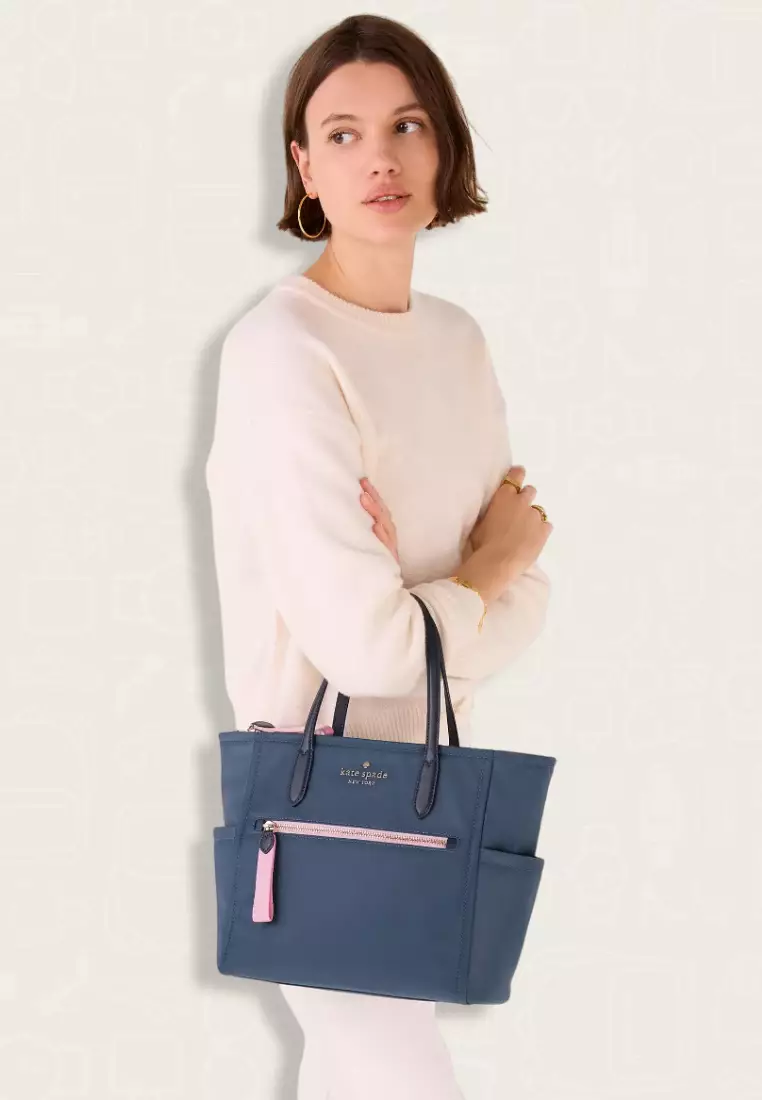 Kate Spade Chelsea Nylon Medium Satchel Bluestone