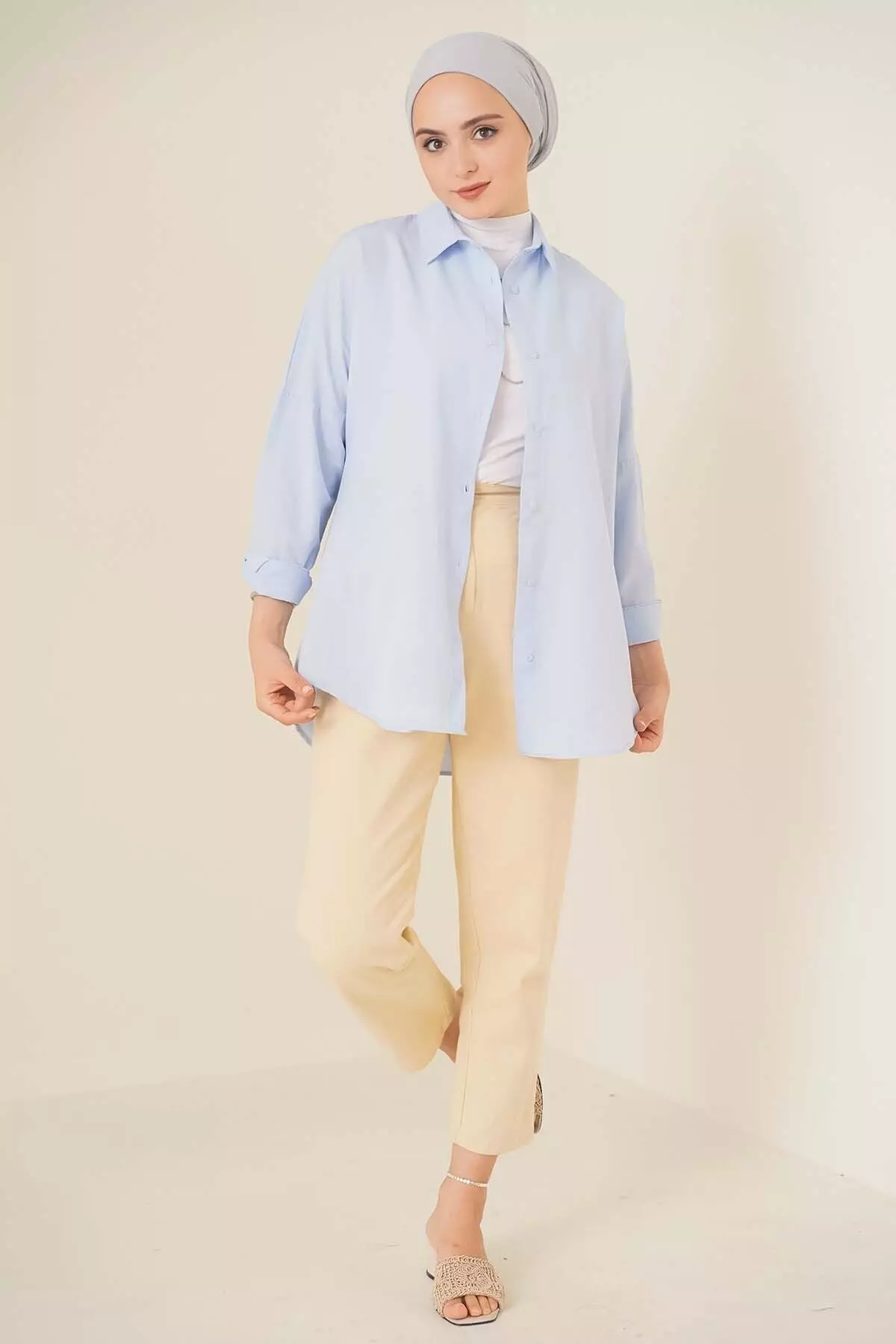 Oversized Basic Long Sleeves Shirt