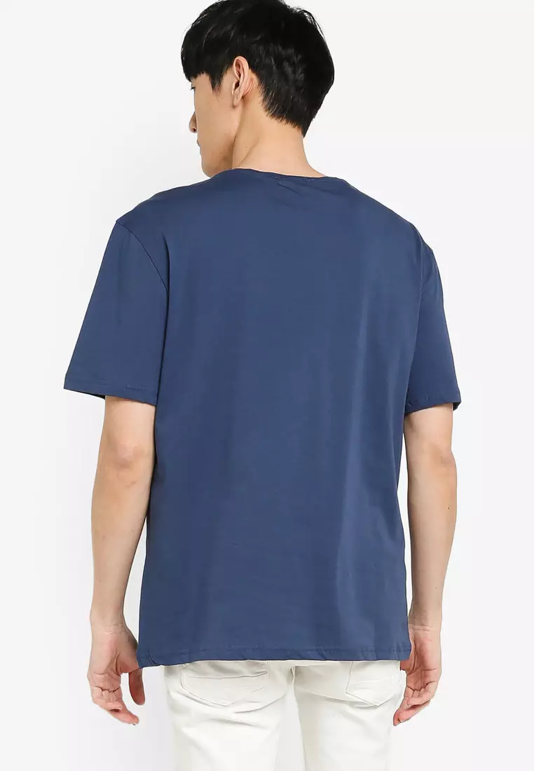 Navy North Shore Printed T-Shirt