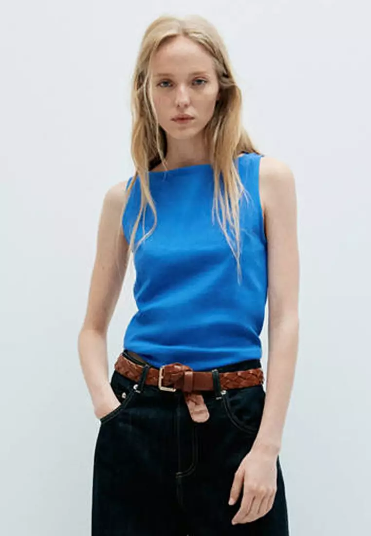 Buy Mango Boat-Neck Top 2026 Online | ZALORA