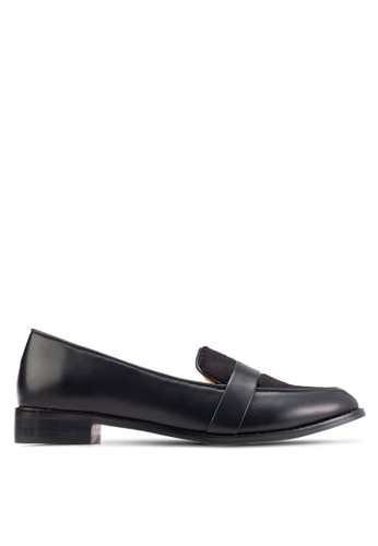 Mixed Material Loafers