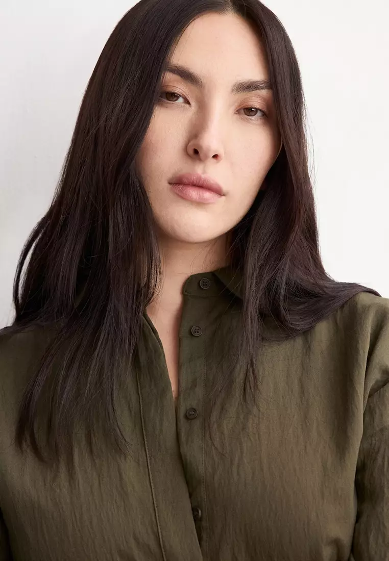 Mango Belted Shirt Dress 2026 | Buy Mango Online | ZALORA Hong Kong