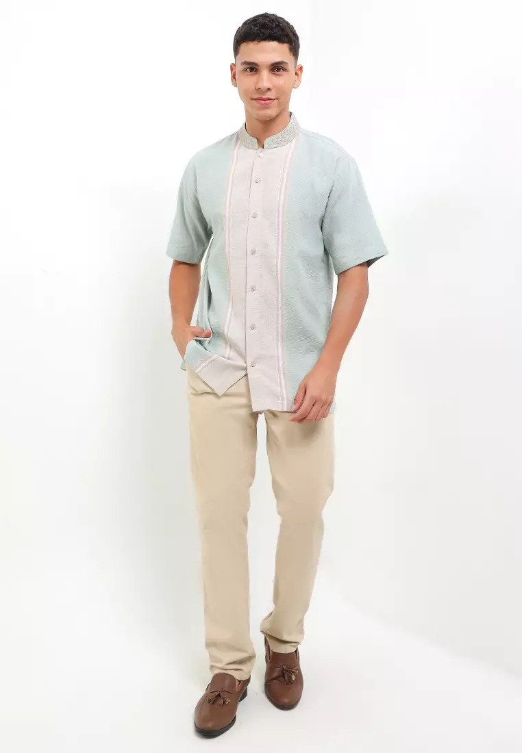 Green Tease 3 Short Sleeve Baju Koko