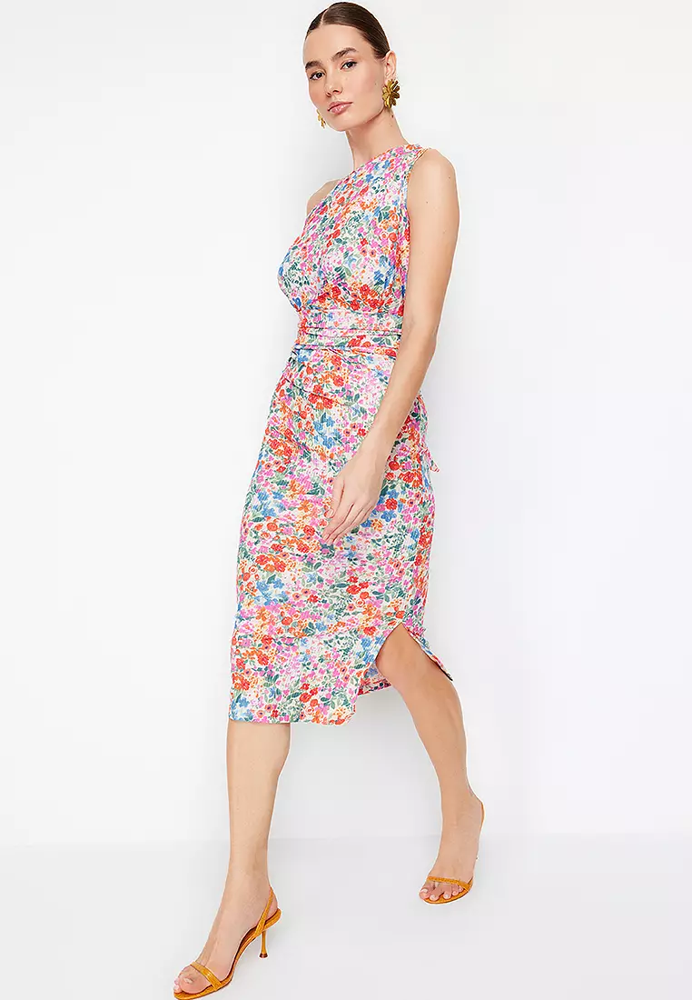 One-Shoulder Draped Dress