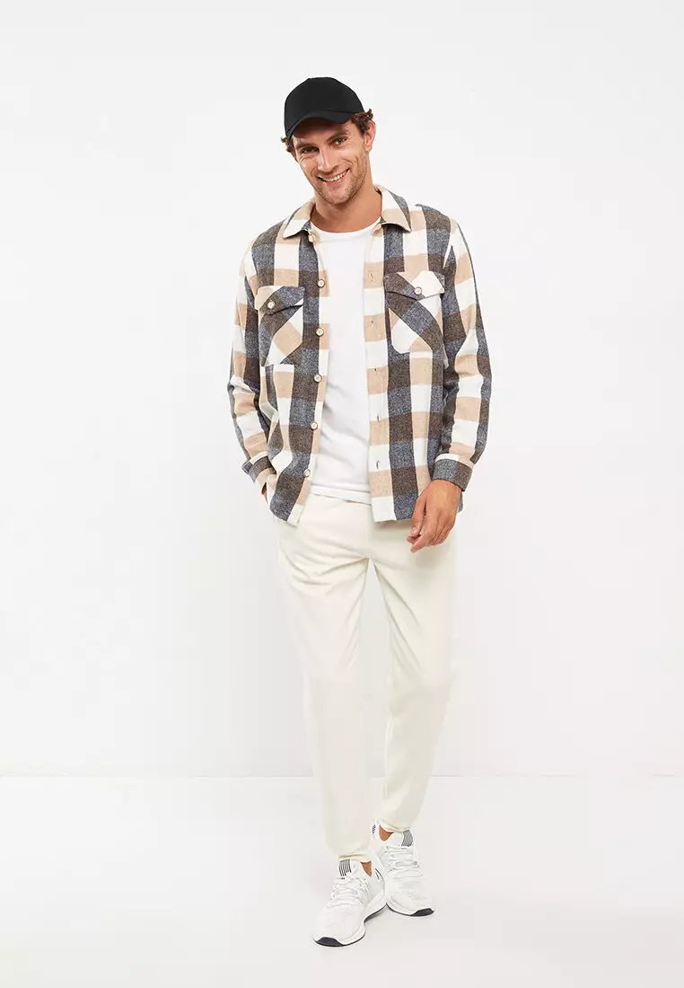 Checkered long sales sleeves outfit