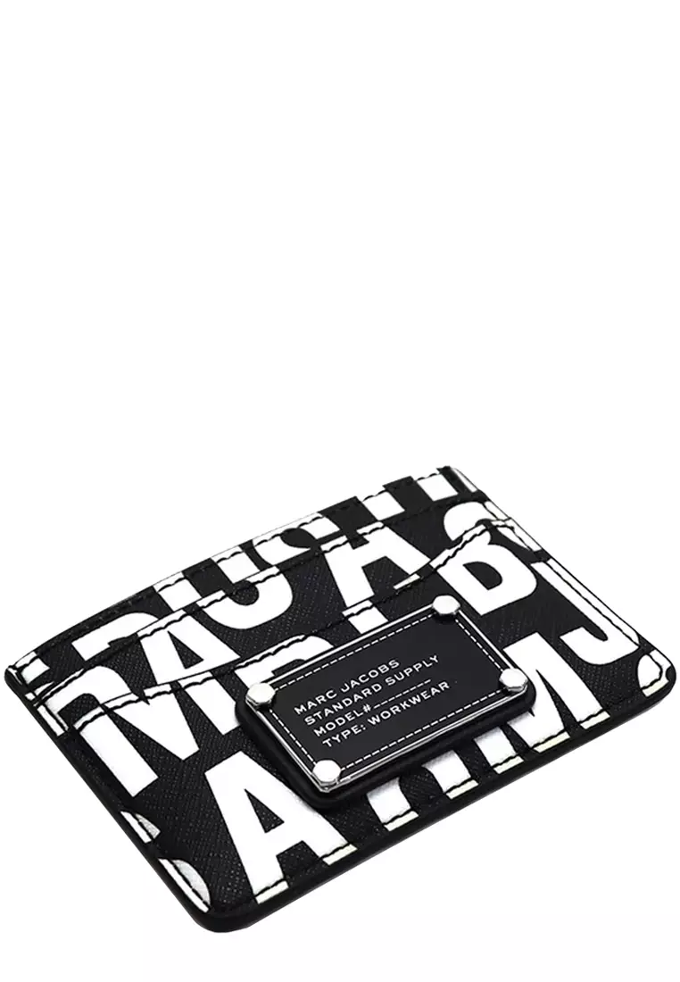 Jumbled Logo Trademarc Card Case - Black/ White 4S4SMP008S02