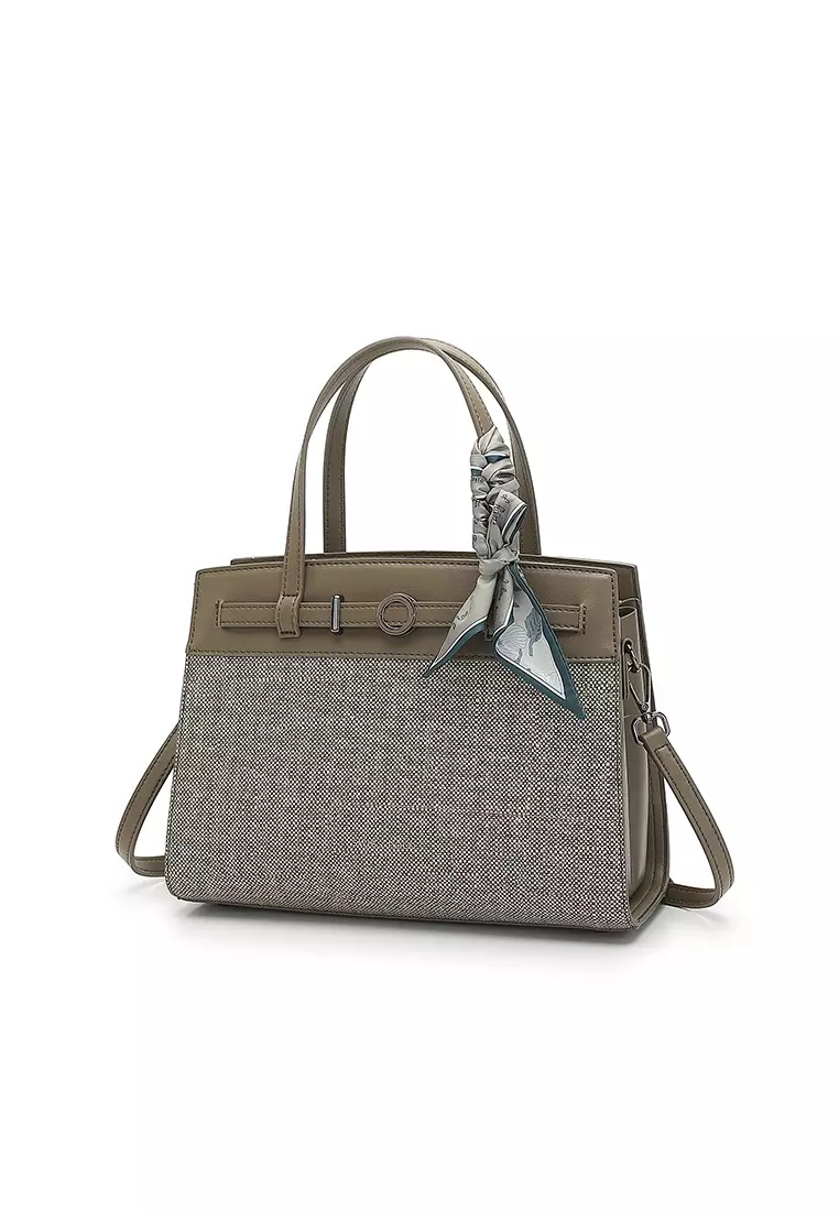 Women's Top Handle Bag / Sling Bag / Crossbody Bag / Shoulder Bag (Tas Tangan Wanita / Tas Selempang Wanita / Tas Bahu Wanita) - Hijau