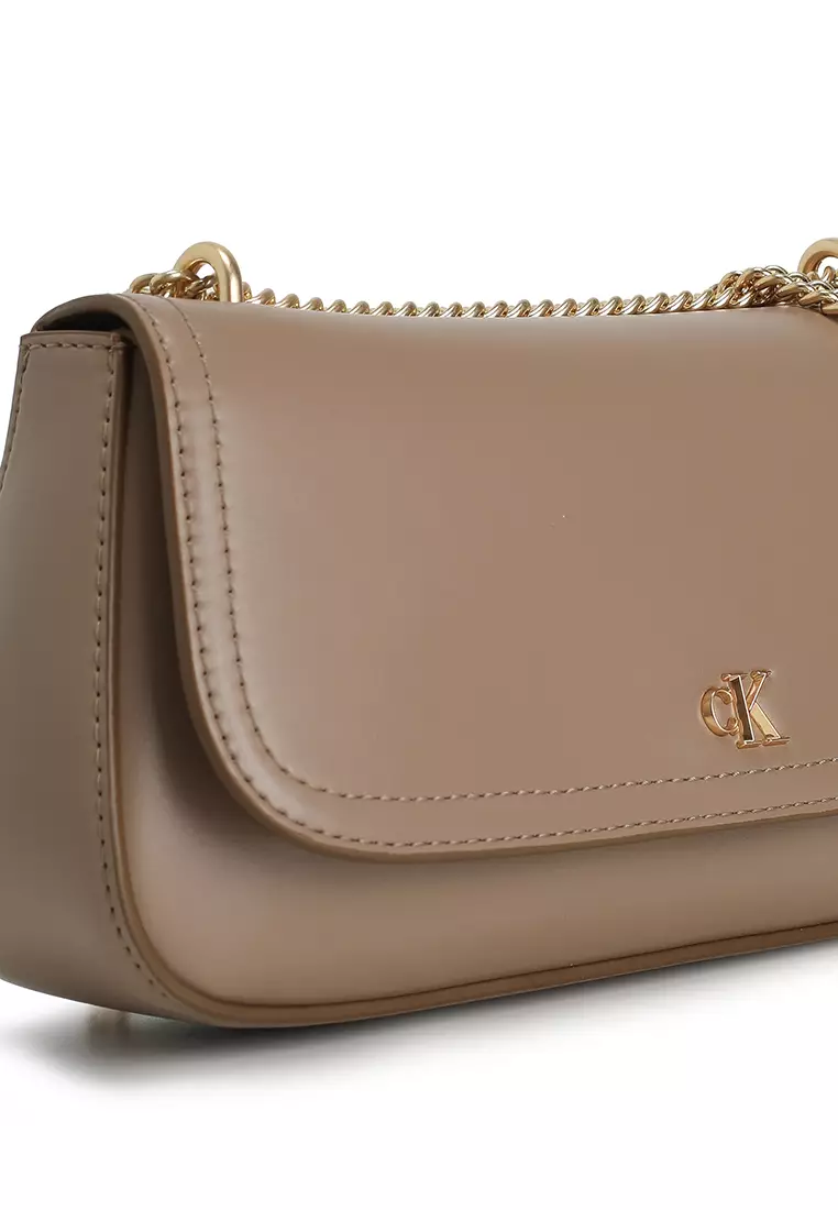 Monogram Logo Hardware Chain Small Shoulder Bag  - Calvin Klein Accessories