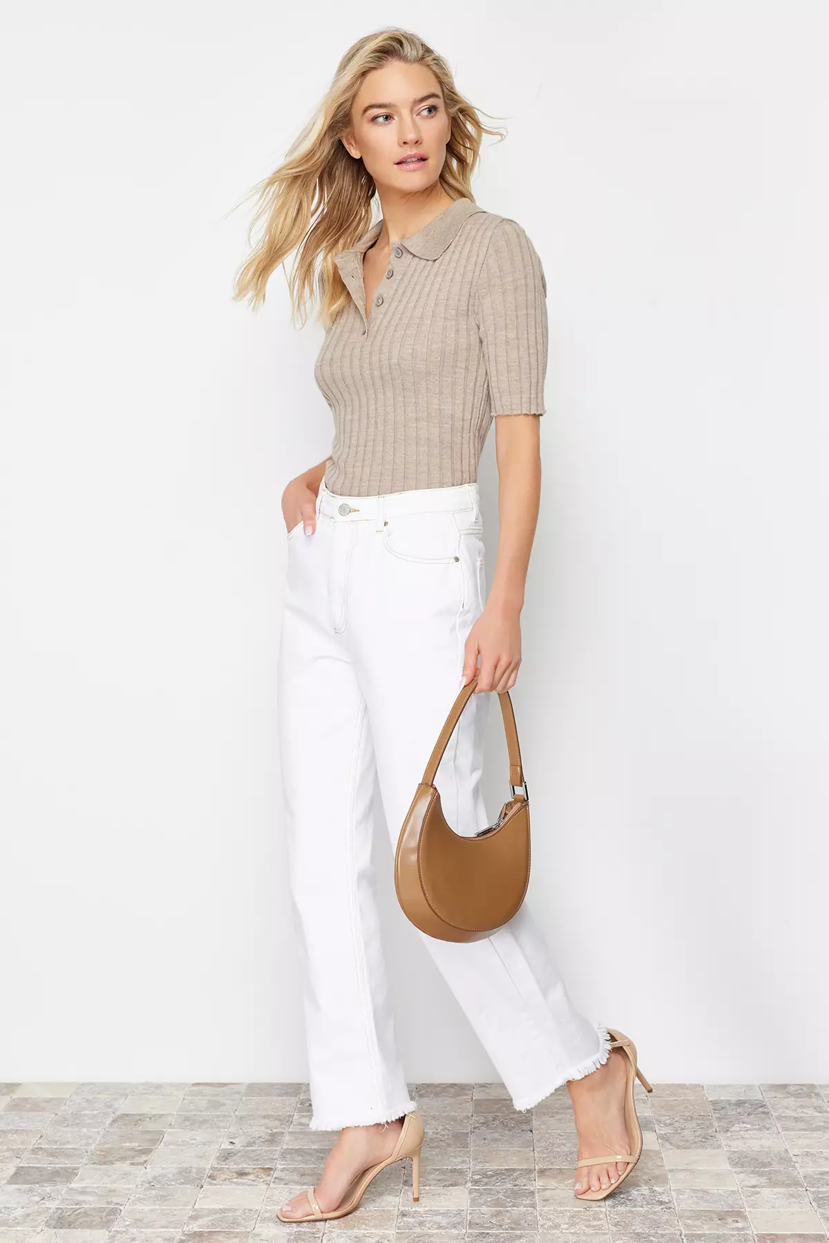 Polo Neck Knitwear Sweater