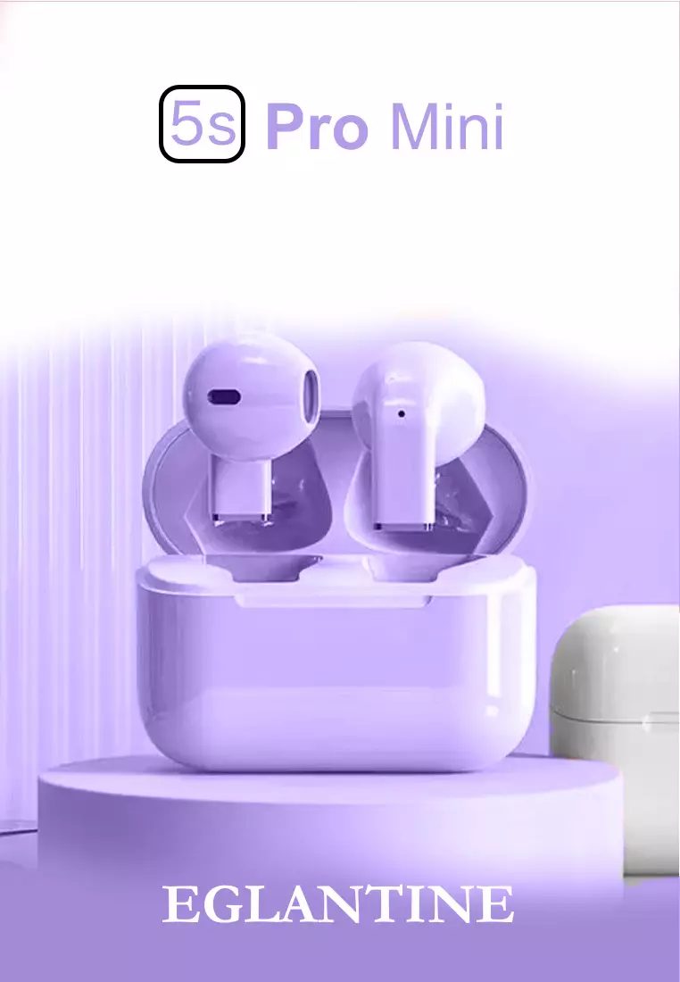 Value Deal - 2 pieces 5S PRO Mini Wireless Earbuds - TWS (True Wireless Stereo) - White / Purple