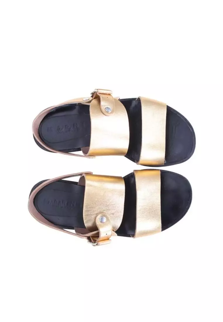Marni gold outlet sandals