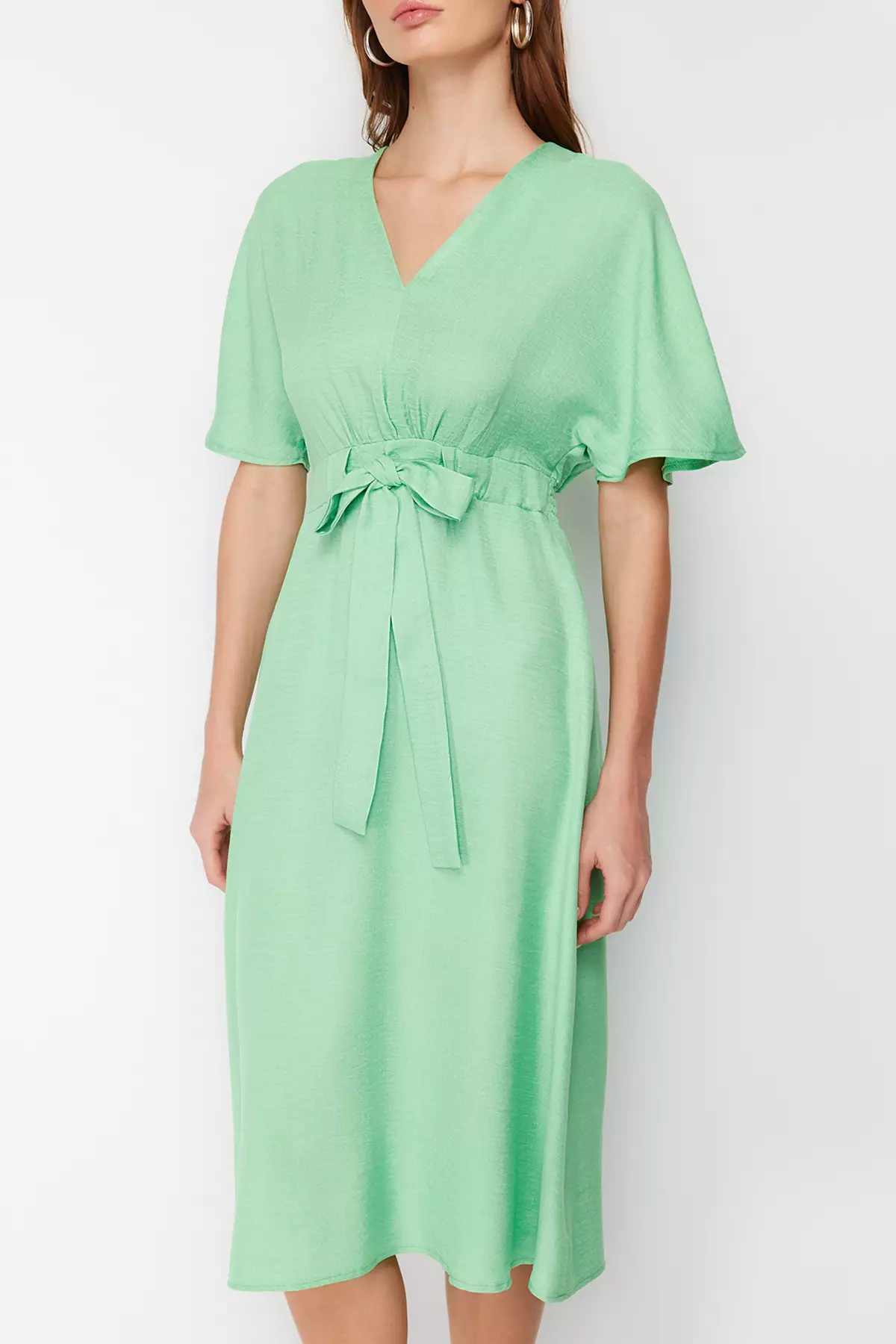 Tie Waist Midi Dress