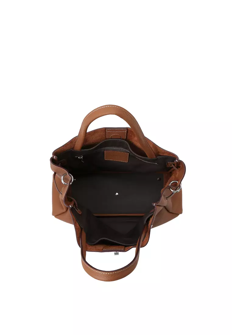 SAOIRSE Soft Structural Belt Tote Bag - Caramel