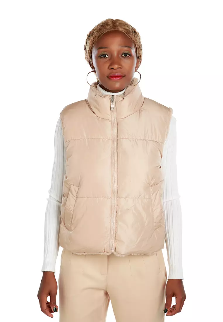 Reversible sleeveless jacket new arrivals