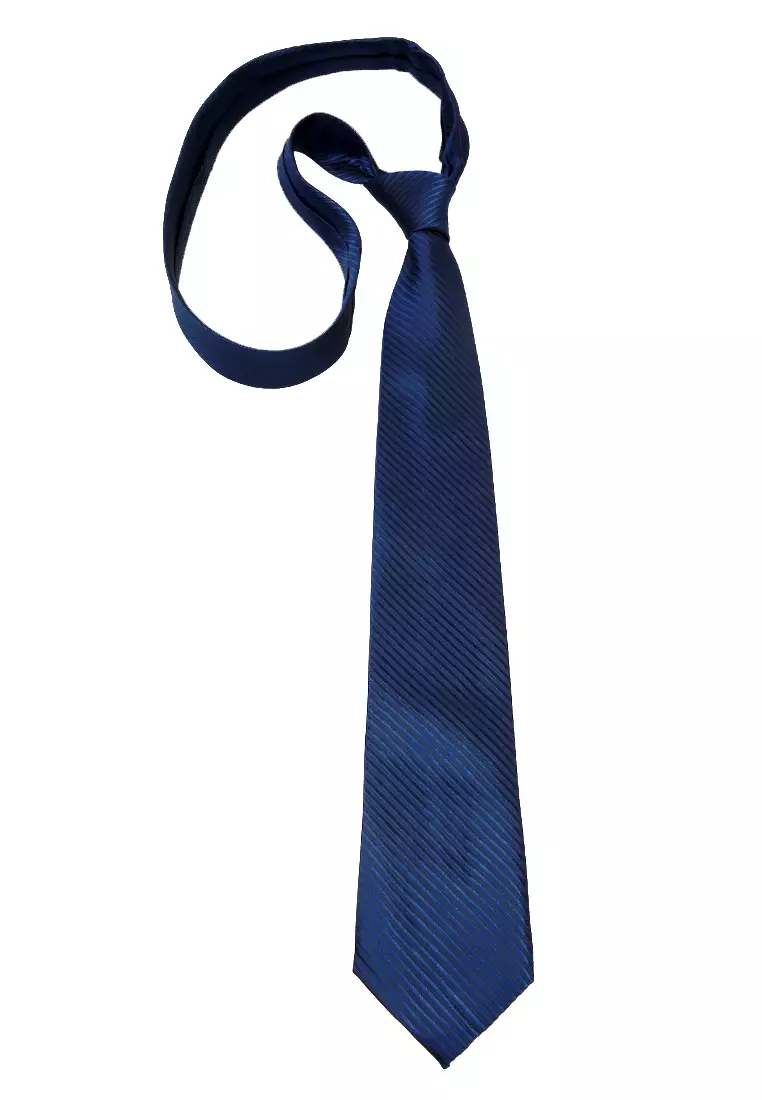 Ocean Dasi Pria Garis Man Neckwear Aksesoris Fashion Material Polyester ORIGINAL - Navy