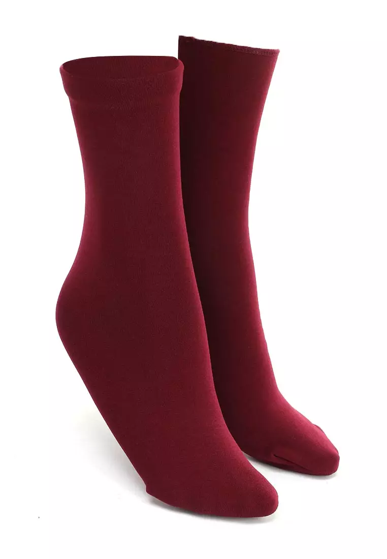Seish Kaos Kaki Pria Wanita Snow Socks Casual Footwear Material Wool ORIGINAL - Red