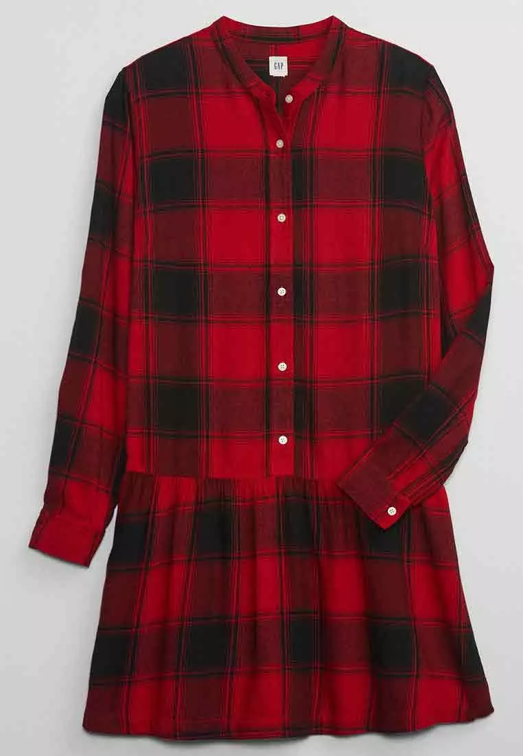 Gap buffalo plaid deals dress