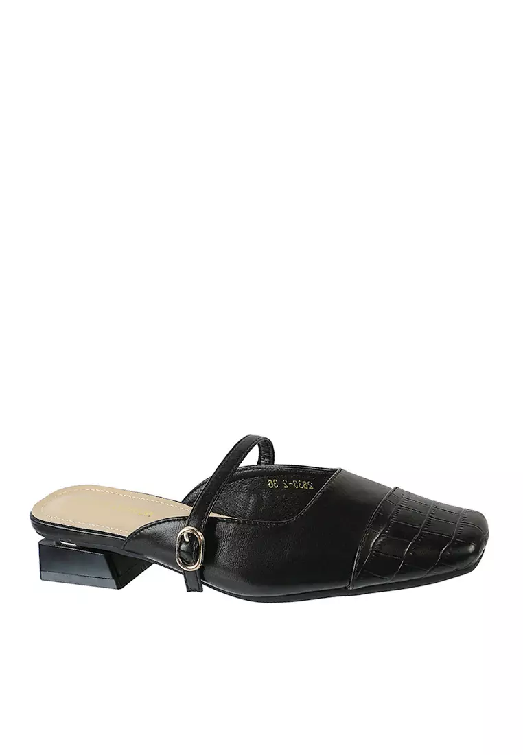 Discount on Twenty Eight Shoes  shoes - SKU: VANSA Spliced Crocodile Pattern Mid-Heel Sandals VSW-C2833-2