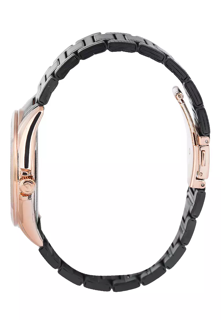 Alexandre Christie 8684 MDBBRBA - Jam Tangan Analog Pria - Rosegold Black - Stainless Steel