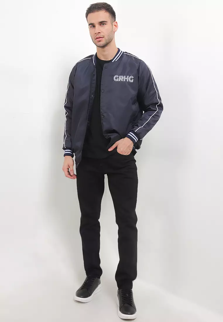 GRAHANGGRA Jaket Bomber Varsity Haycle - Navy Blue