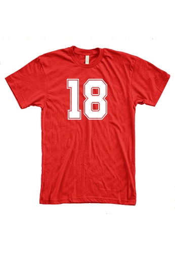 MRL Prints red Number Shirt 18 T-Shirt Customized Jersey 7EC86AA87F6058GS_1