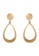 A-Excellence gold Abstract Open Design Golden Texture Earrings ABA66AC3E4932EGS_1