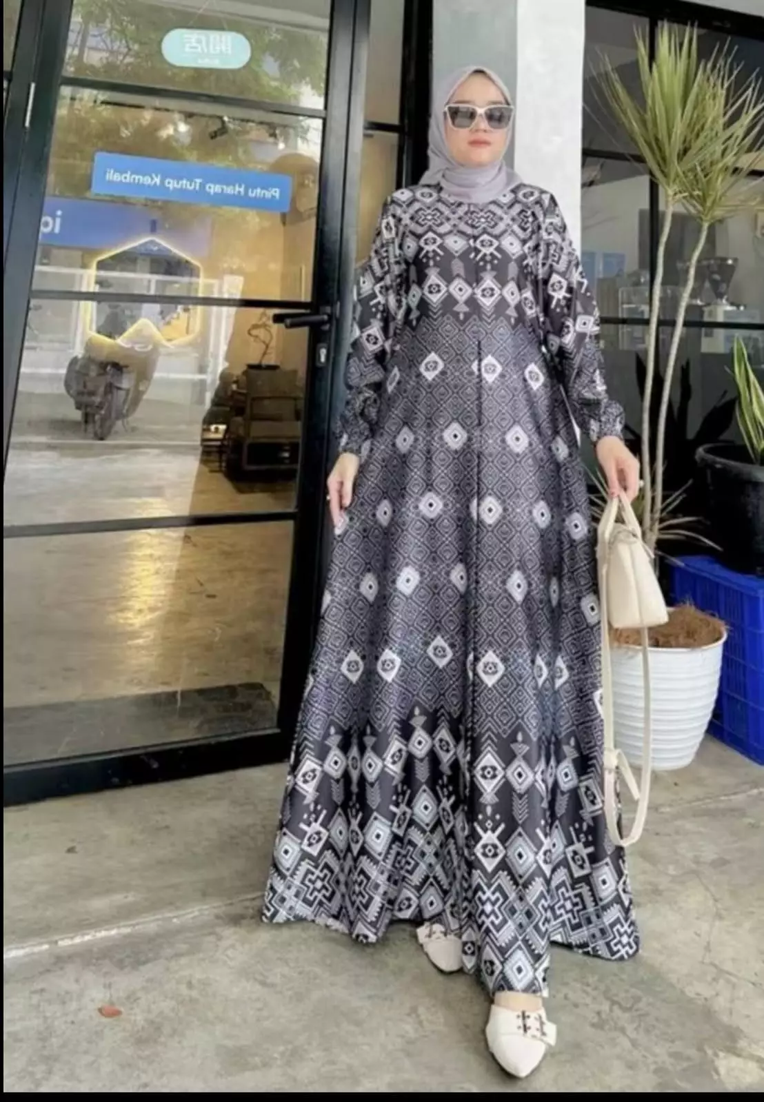 Dress Azizah Hitam | Long Dress | Gamis Modern Premium NAN