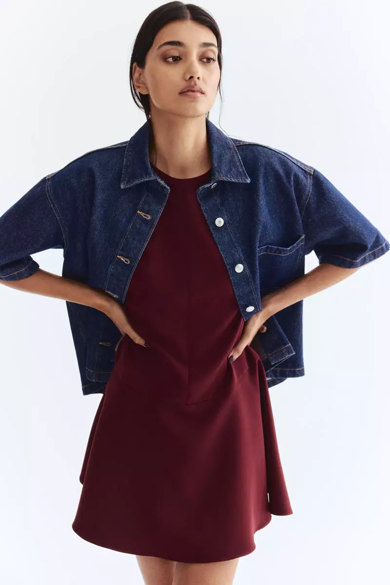 Butterfly-sleeved dress