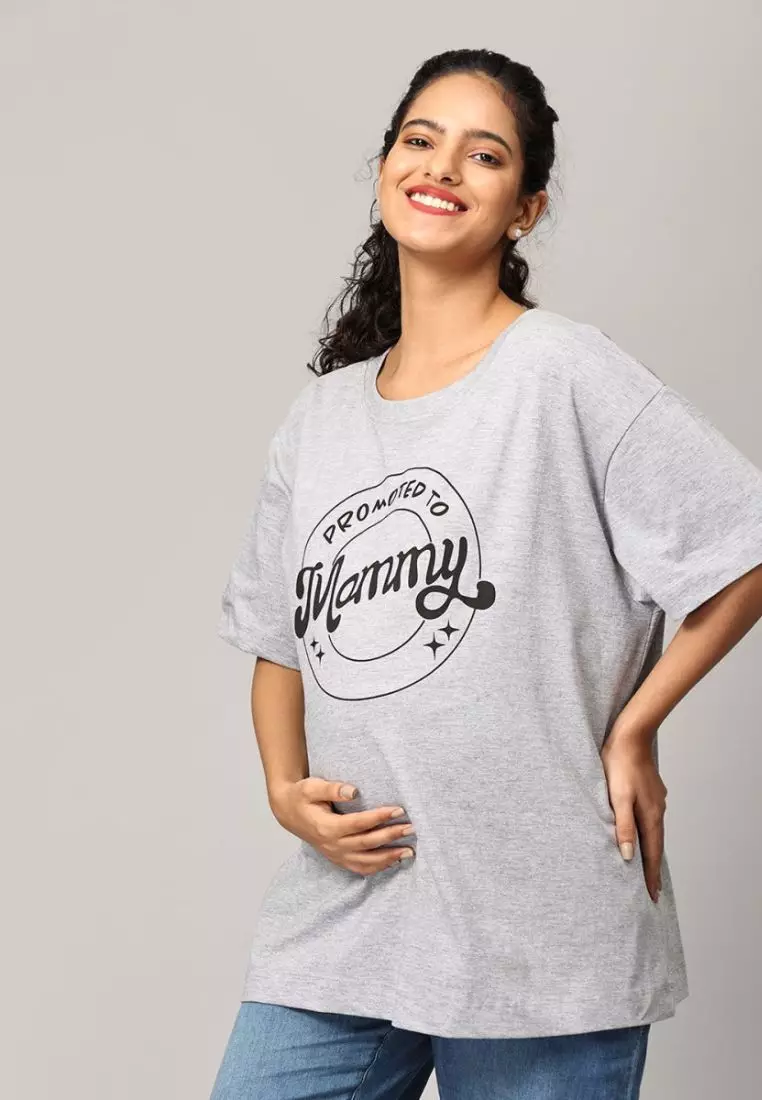 Promoted To Mummy Oversized Mumma T-shirt
