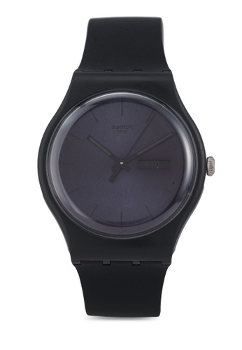 swatch all black watch