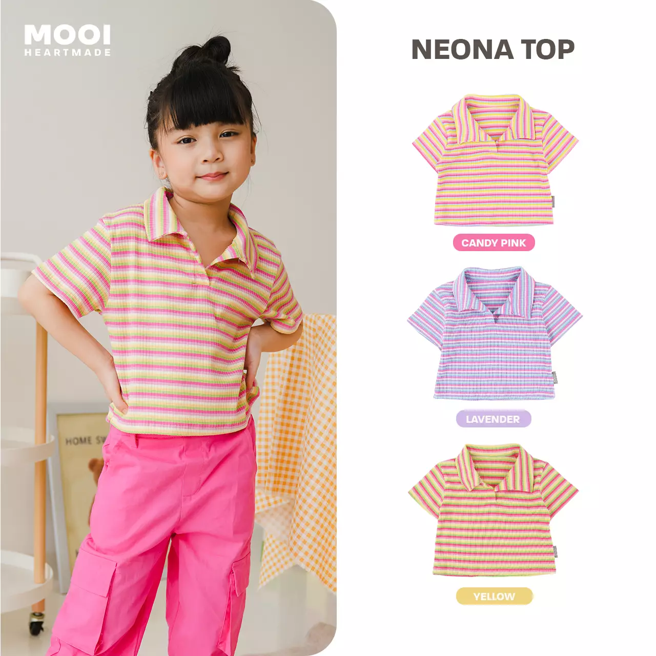 Mooi Atasan Anak Perempuan Neona Top - Lavender