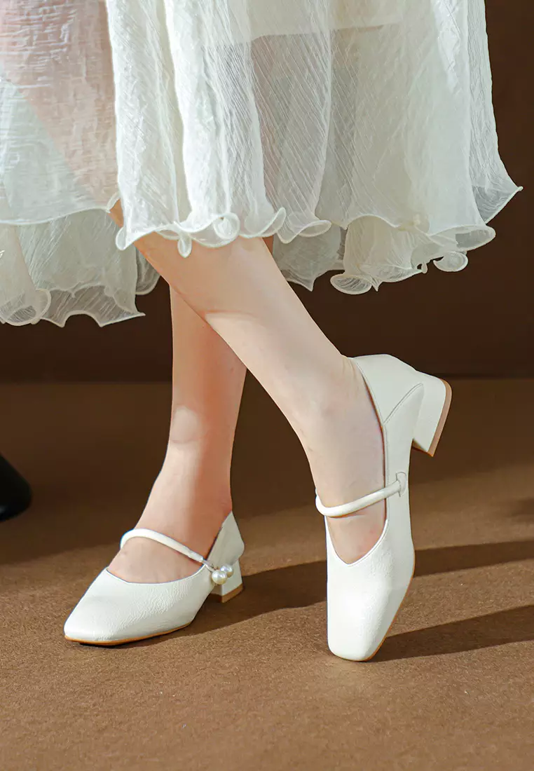 Twenty Eight Shoes 3CM Pearl Strap Mary Jane Shoes BY3102-22