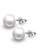 YOUNIQ silver YOUNIQ Basic CZ Pearl 925 Sterling Silver Earrings Set- 3 Pairs in 1 Set 25A7AAC412B405GS_3