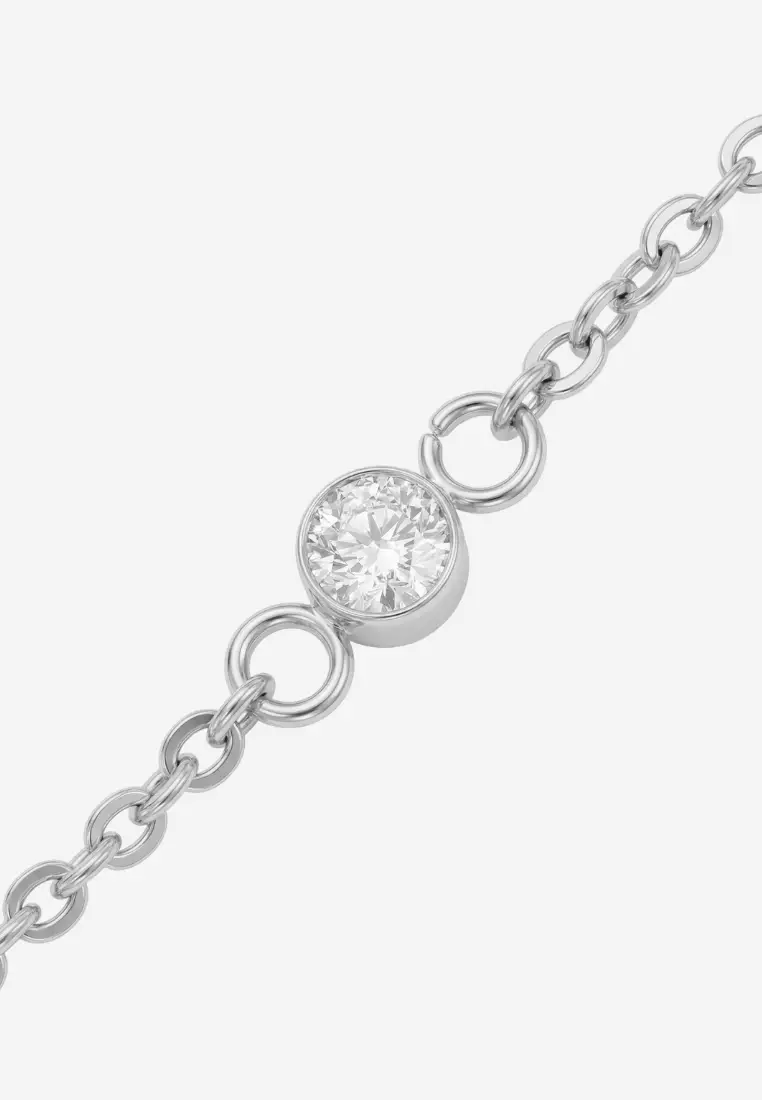 Unbreakable You Cubic Zirconia Necklace in White Gold