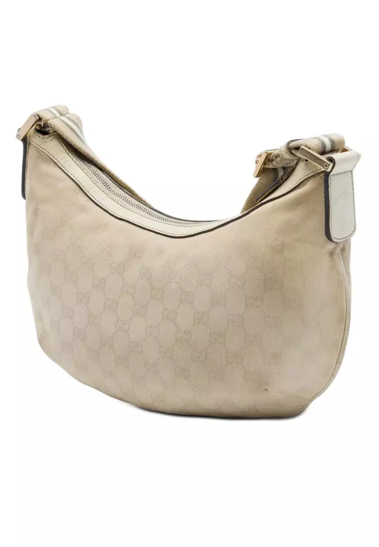 Pre-Loved Gucci Gg Canvas Web Crossbody