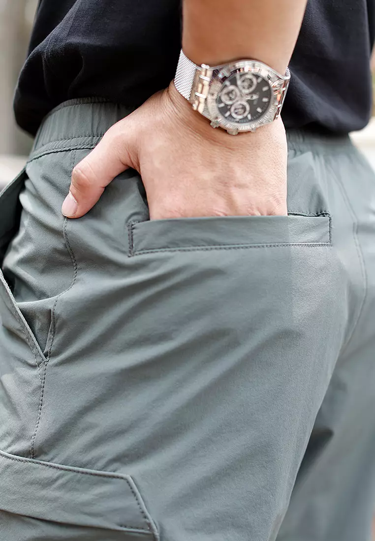 OxconShort Pants Cargo 4 WayStretch Nylon Cotton Leaf Green