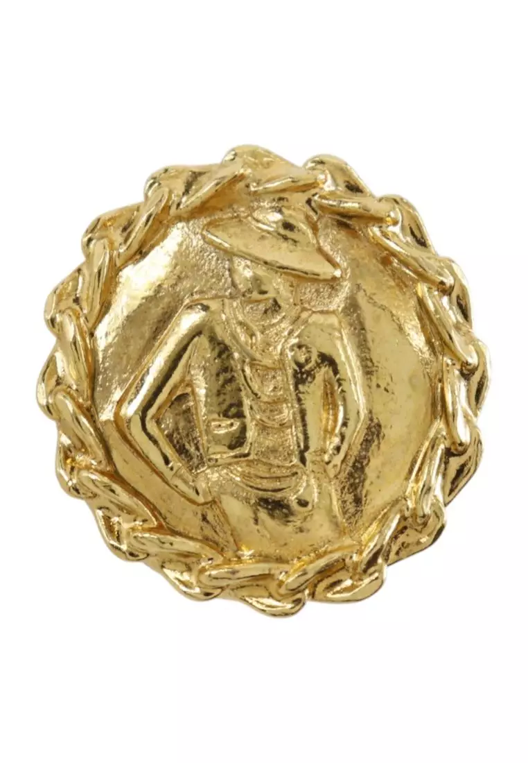 Pre-Loved Chanel Gold Plated Mademoiselle Clip On Earrings